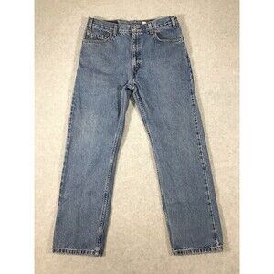 Vtg Levis 505 Jeans Men 36x30 (Fits 33x29.5) 90's Black Batwing Tag Straight Leg